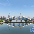 天津柳悦桥主拱“牵手”成功，钢铁彩虹跃然海河之上！